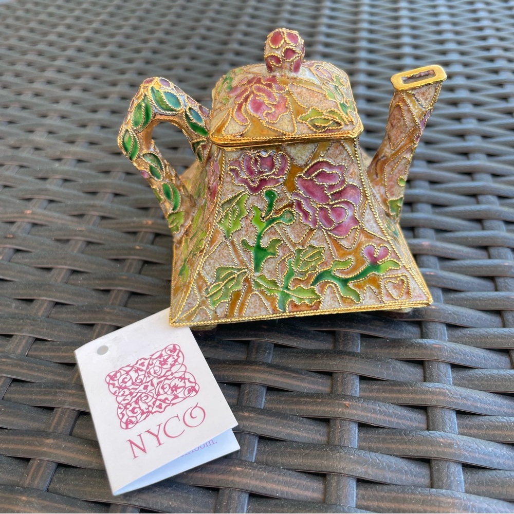NYCO Cloisonne Enamel Teapot